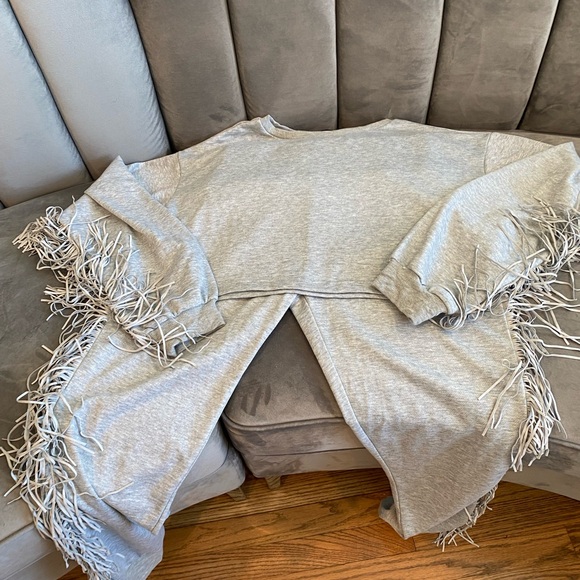 Grey Fringe Cotton 2 Piece Set - Picture 6 of 9